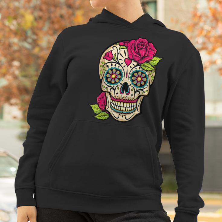 Sugar Skull Flower Crown Day Of The Dead Halloween Men Women T-Shirt Graphic Print Casual Unisex Tee Women Hoodie Gifts for Women