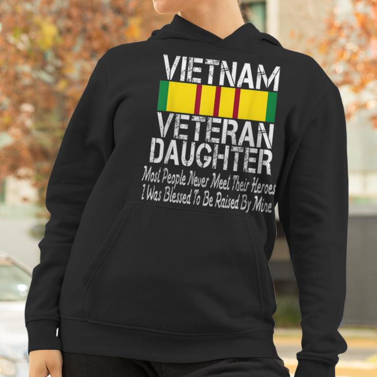 Vietnam Veteran Daughter American Flag Military Us Patriot Women Hoodie Gifts for Women