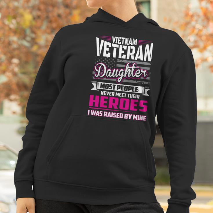 Vietnam Veteran Daughter Cute Gift Raised By My Hero Graphic Design Printed Casual Daily Basic Women Hoodie Gifts for Women