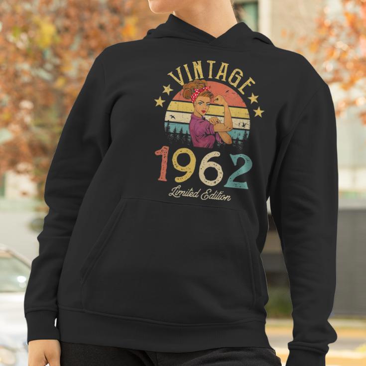 Womens Vintage 1962 Made In 1962 60Th Birthday Women 60 Years Old V-Neck Women Hoodie Gifts for Women