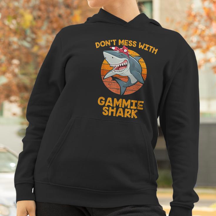 Vintage Dont Mess With Grandma Shark Gammie Gifts Women Hoodie Gifts for Women