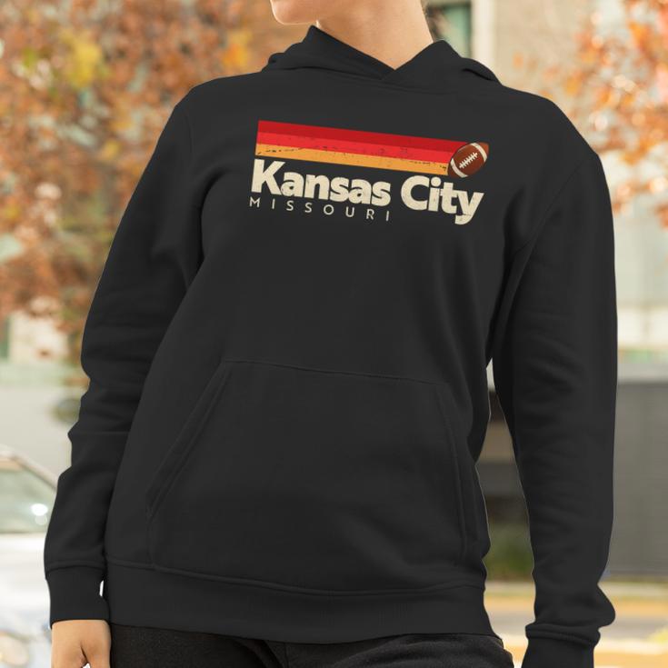 Vintage Retro Kansas City Missouri Football Women Hoodie Gifts for Women