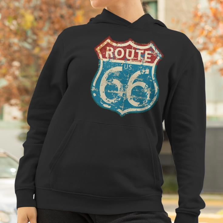 Vintage Route 66 Gas Station Road Sign Men Women T-Shirt Graphic Print Casual Unisex Tee Women Hoodie Gifts for Women