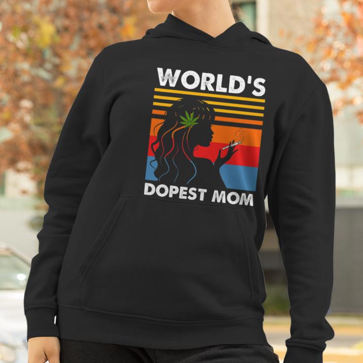 Worlds Dopest Mom Weed Soul Cannabis Vintage Women Hoodie Gifts for Women