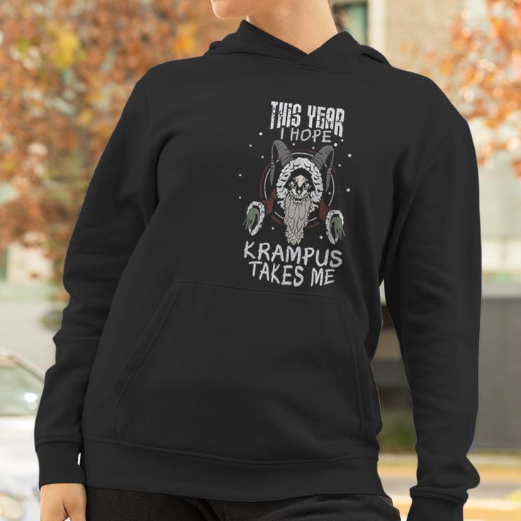 This Year I Hope Krampus Takes Me Christmas Women Hoodie Gifts for Women