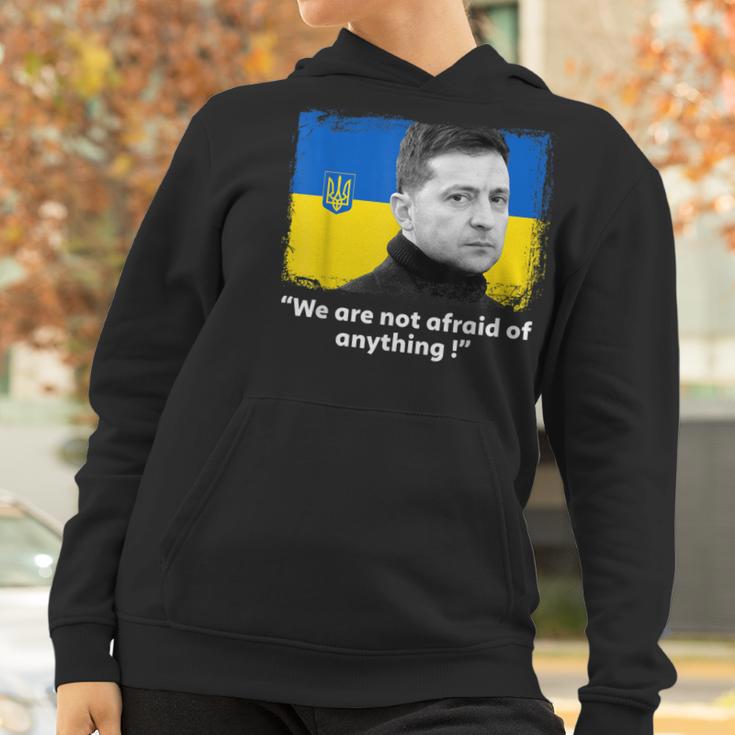 Zelensky Quote We Are Not Afraid Of Anything Support Ukraine Men Women T-Shirt Graphic Print Casual Unisex Tee Women Hoodie Gifts for Women