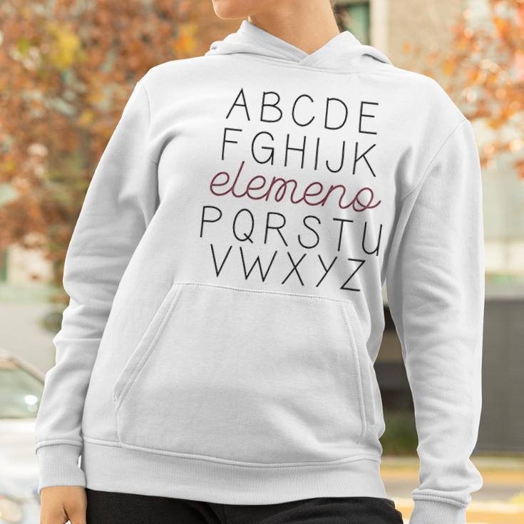 Abc Elemeno Teacher Letters Printed Funny Saying Inspirational Women Hoodie Gifts for Women