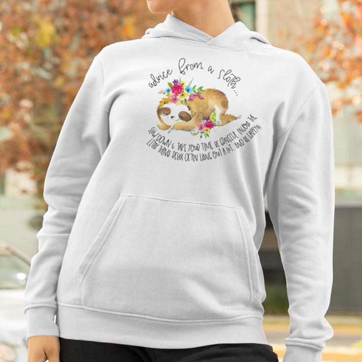 Advice From A Sloth Graphic Women Hoodie Gifts for Women