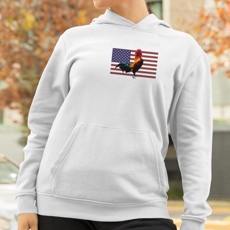 American Rooster Chicken Cock Strong Usa Pride Women Hoodie Gifts for Women