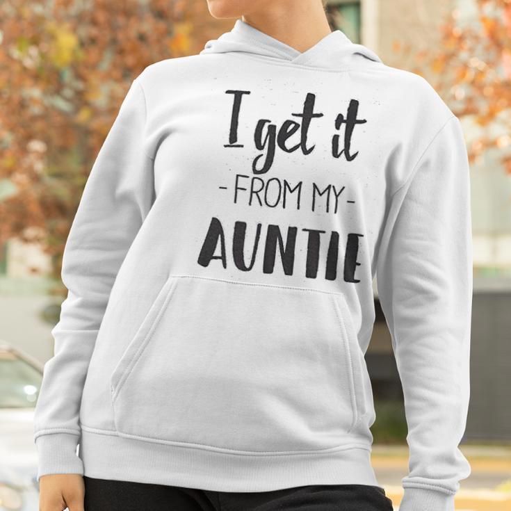 I Get It From My Auntie Creeper Funny Family Baby Jumpsuit Women Hoodie Gifts for Women