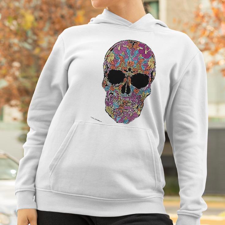 Black Flower Sugar Skull Day Of Dead Women Hoodie Gifts for Women