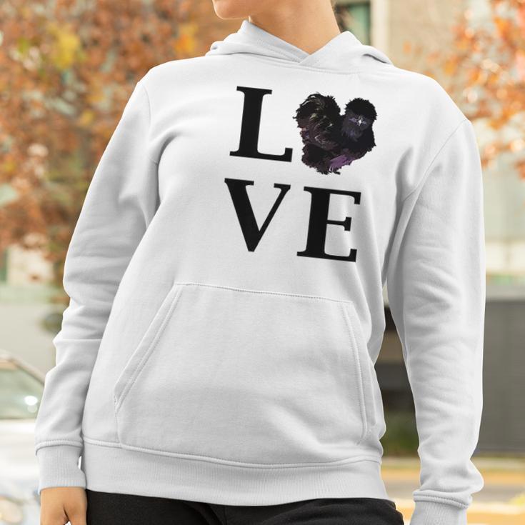 Black Silkie Chicken Love Pet Owner Women Hoodie Gifts for Women