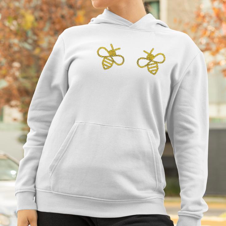 Boo Bees Funny Bug Breasts Innuendo Boobies Graphic Women Hoodie Gifts for Women