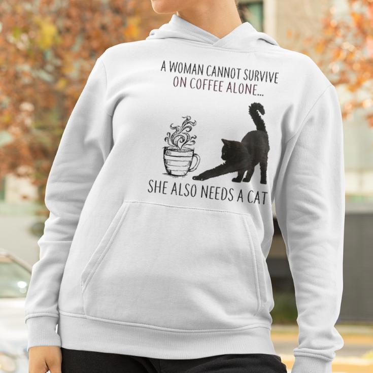 Coffee And Cat Lover She Also Needs A Cat New 2022 Gift Women Hoodie Gifts for Women