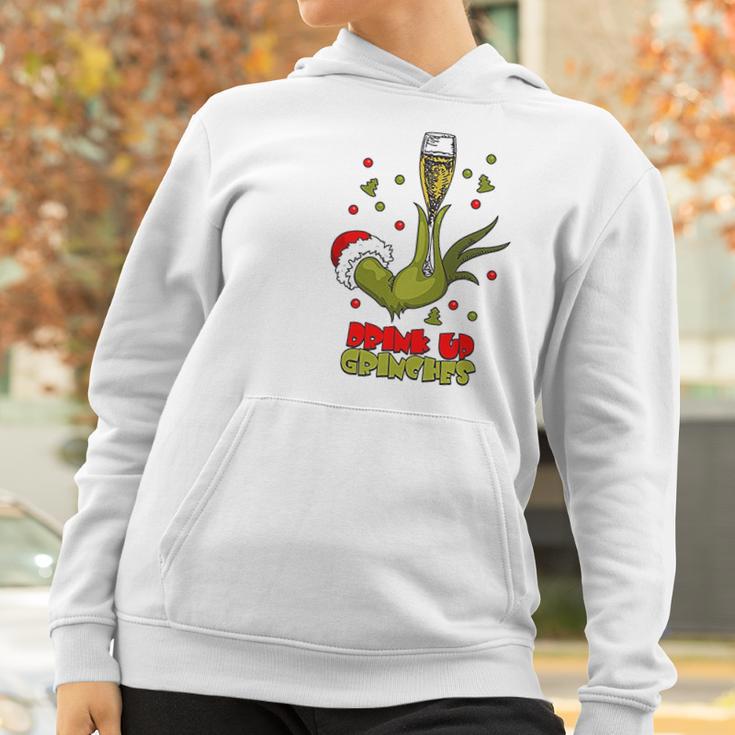 Drink Up Grinches Funny Christmas Drinking Women Hoodie Gifts for Women