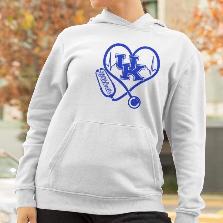 Heartbeat Love Kentucky Wildcats Nurse Women Hoodie Gifts for Women