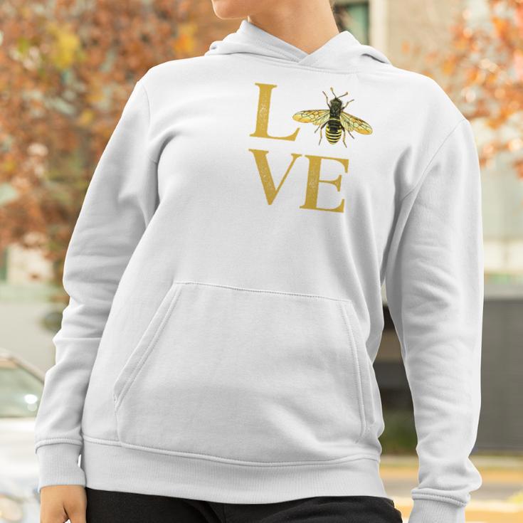 Love Bees Beekeeper Gift Cute Honey Bee Women Hoodie Gifts for Women