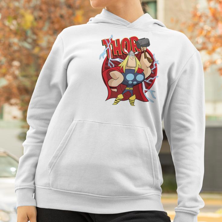 Marvel Thor God Of Thunder Retro Power Stance Logo Women Hoodie Gifts for Women