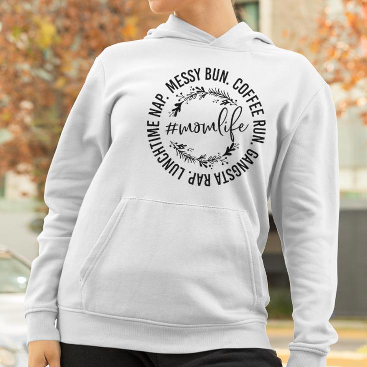 Messy Bun Coffee Run Gangsta Rap Mom Life Women Hoodie Gifts for Women