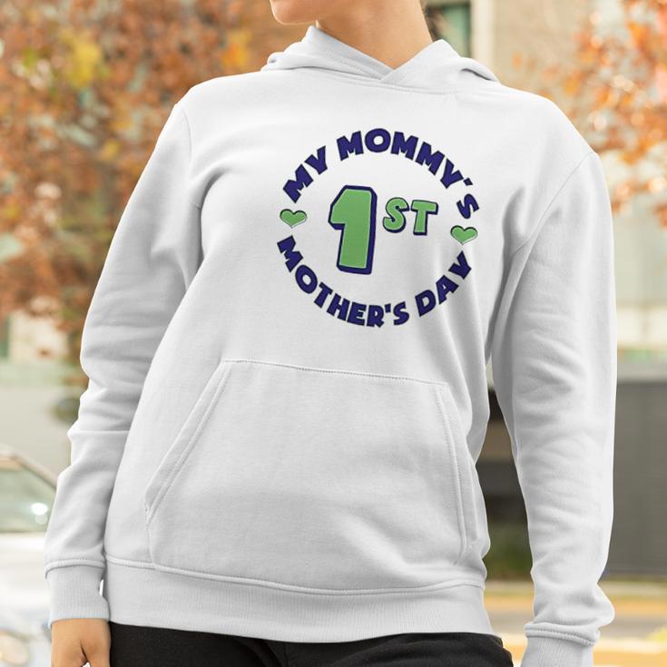 My Mommys 1St Mothers Day Round Women Hoodie Gifts for Women