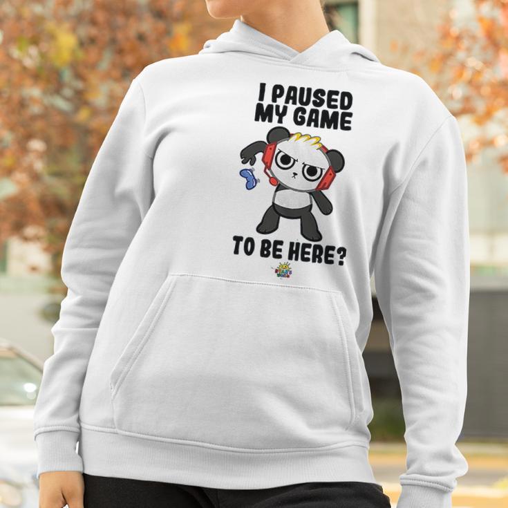 Ryans World Combo Panda I Paused My Game To Be Here Boys Women Hoodie Gifts for Women