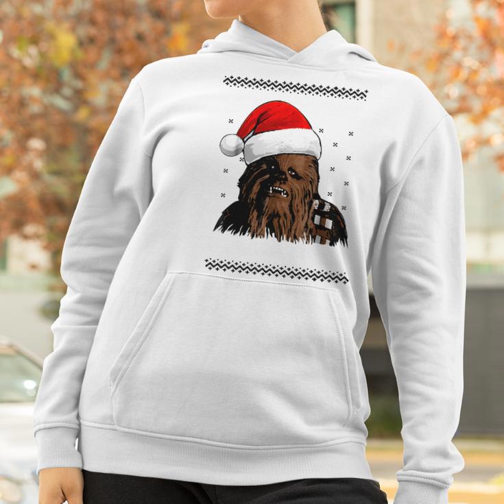 Star Wars Chewie Santa Hat Ugly Christmas Sweater T-Shirt Women Hoodie Gifts for Women