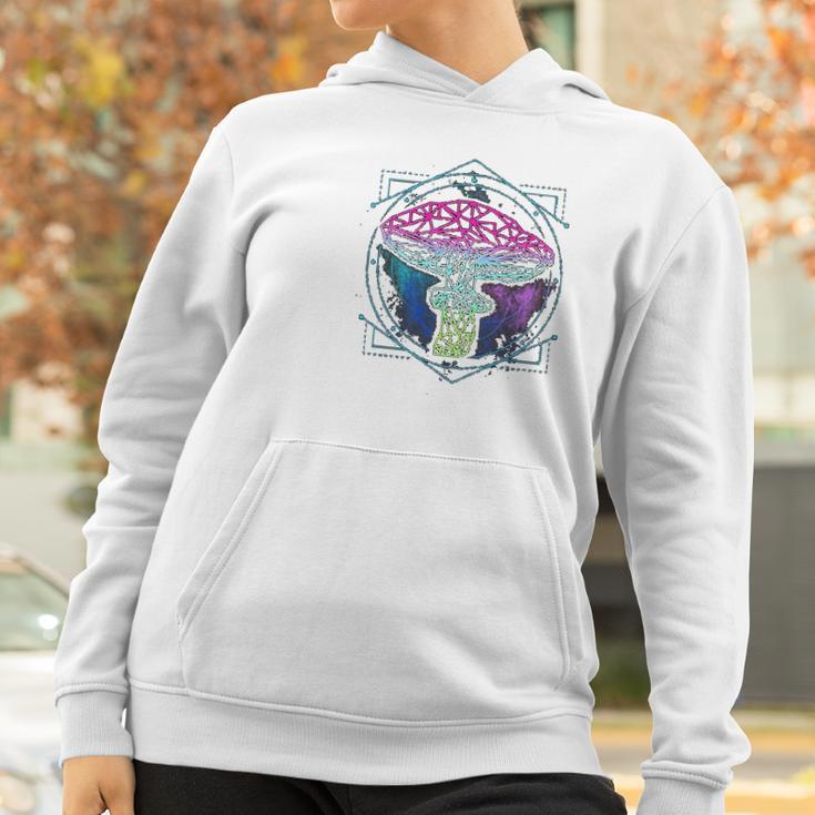 Trippy Sacred Geometry Mushroom Women Hoodie Gifts for Women