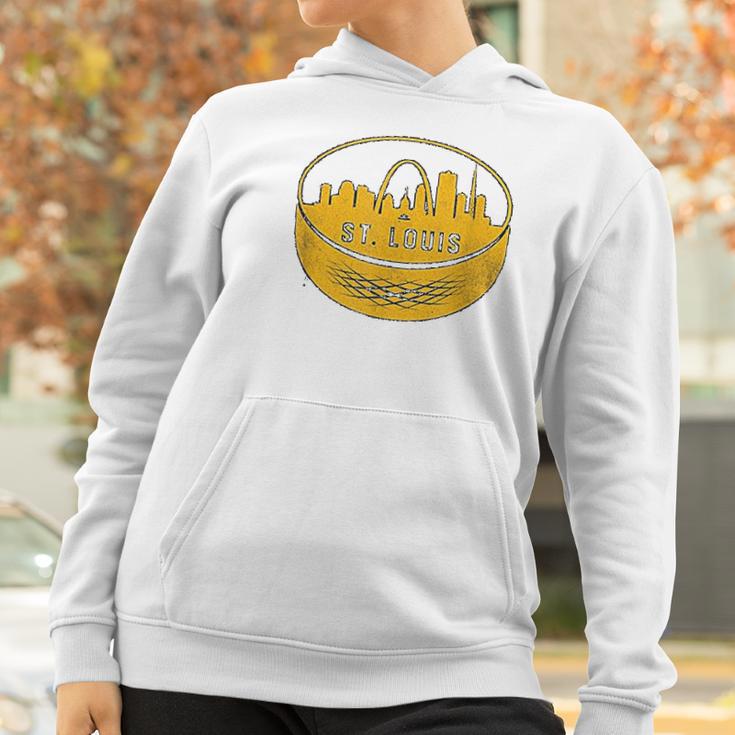 Vintage St Louis Missouri Cityscape Hockey Retro Women Hoodie Gifts for Women