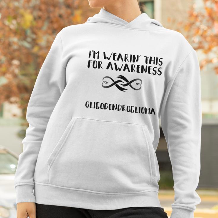 Im Wearin This For Awareness - Oligodendroglioma Black Women Hoodie Gifts for Women