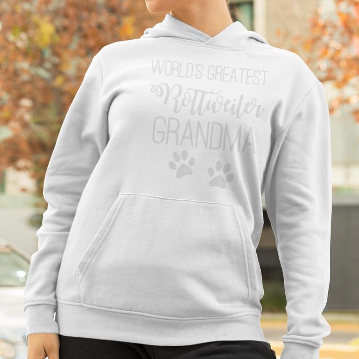 Worlds Greatest Rottweiler Grandma Love My Dog Paw _Extract Women Hoodie Gifts for Women