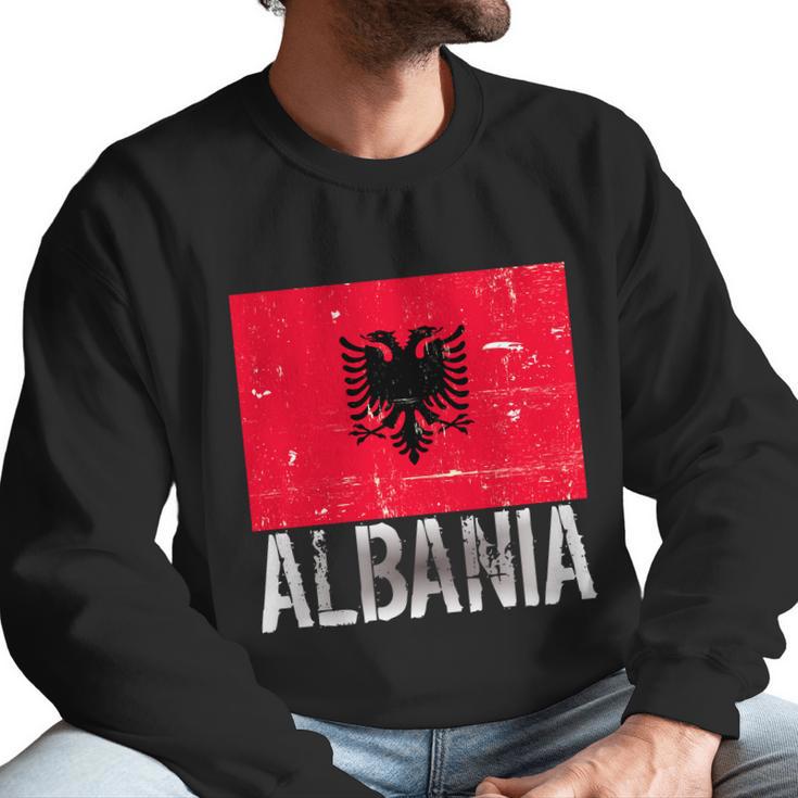 Albania Flag Albanians Soccer Football Team Men Sweatshirt