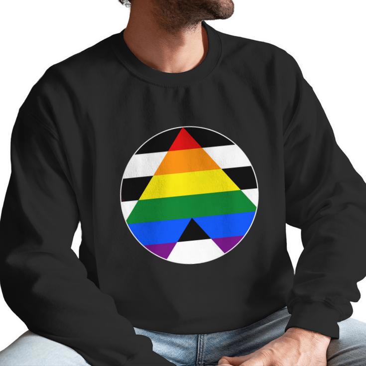 Ally Flag Circle Pyramid Pride Men Sweatshirt