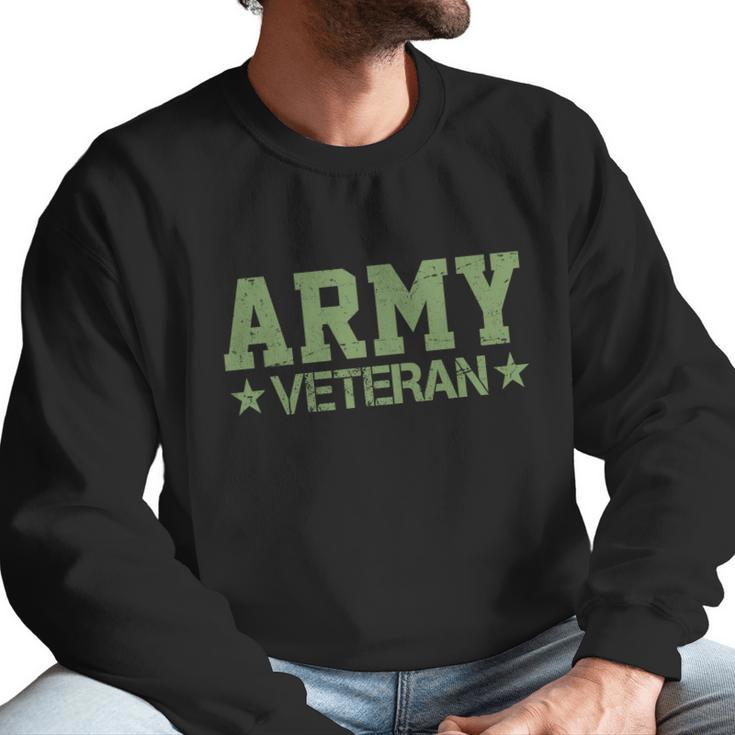 Army Veteran Distress Logo Graphic Design Printed Casual Daily Basic Men Sweatshirt