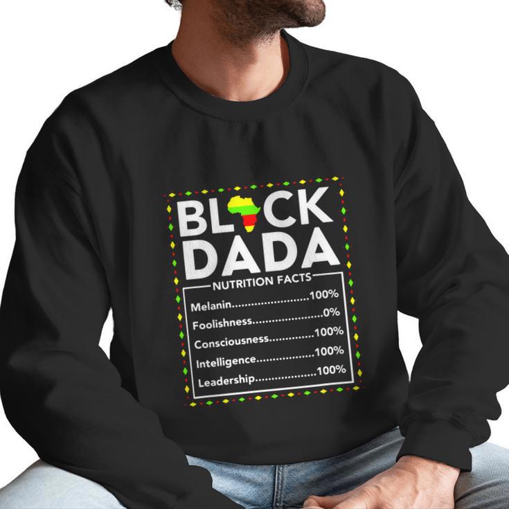 Black Dada Nutritional Facts King Dad Juneteenth 1865 Men Sweatshirt