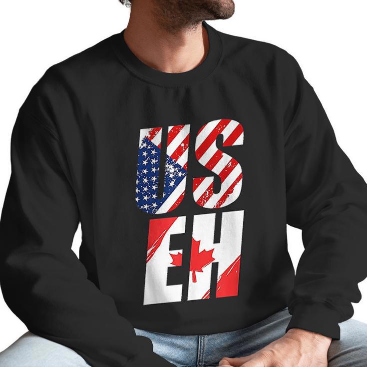 Canadian Flag American Usa Useh Canada Men Sweatshirt