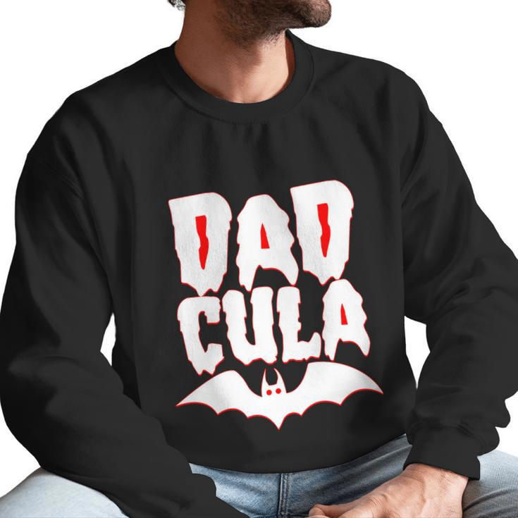 Cute Halloween Funny Halloween Day Dadcula Dracula Men Sweatshirt