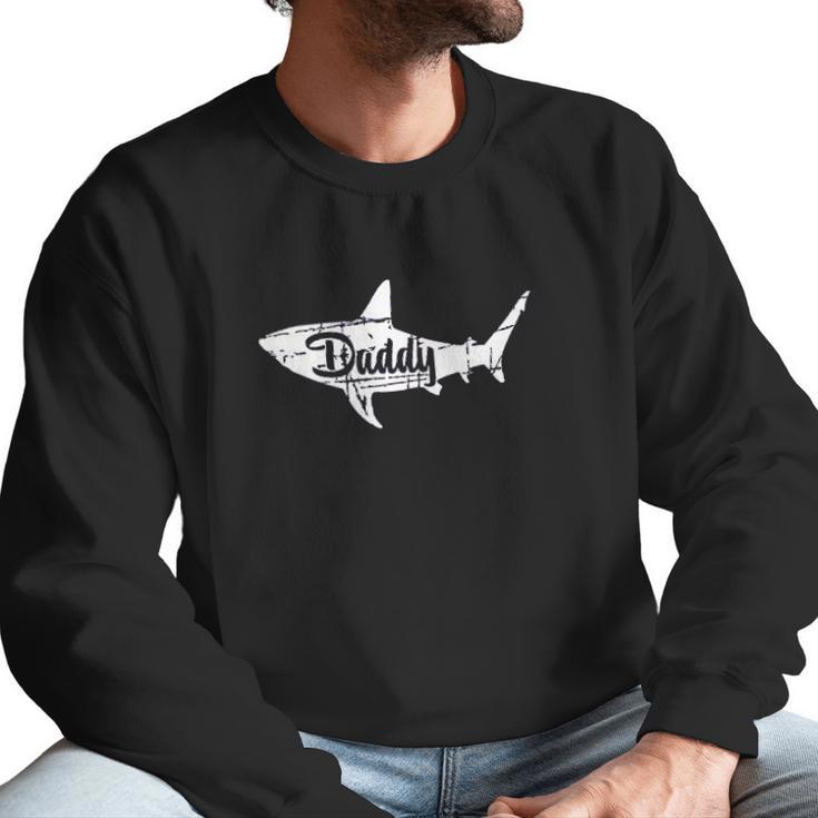 Daddy Shark Cute Art Dad Birthday Gifts Men Sweatshirt