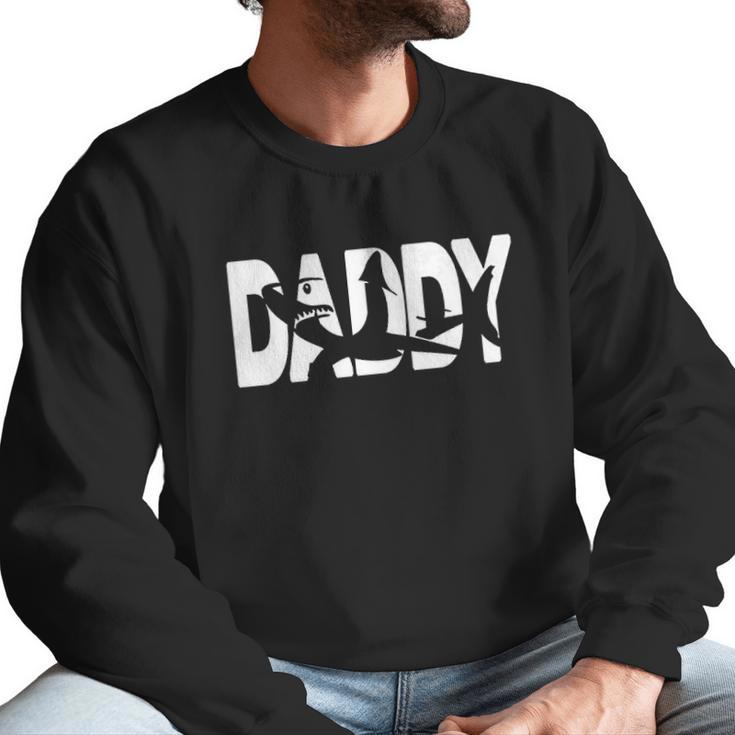 Basic Daddy Shark Design Dad Birthday Gifts Men Sweatshirt