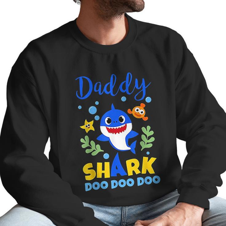 Daddy Shark Gift Cute Baby Shark Men Sweatshirt