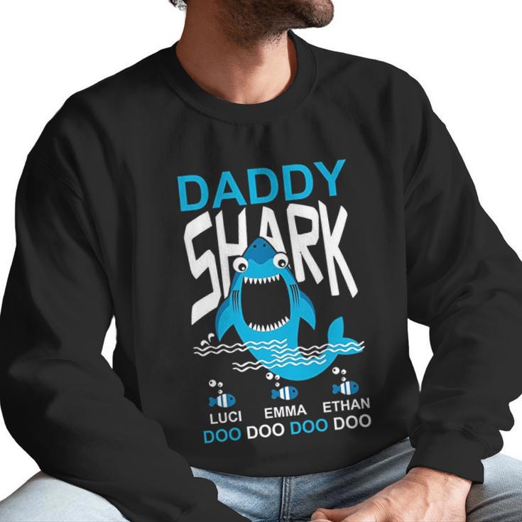 Daddy Shark Kids Name Men Sweatshirt