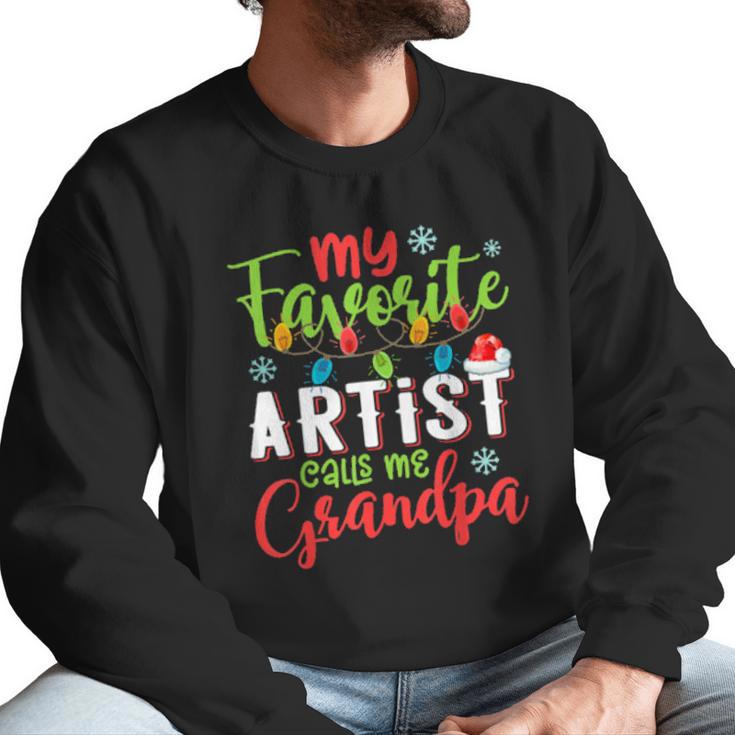 My Favorite Artist Calls Me Grandpa Xmas Light Men Sweatshirt