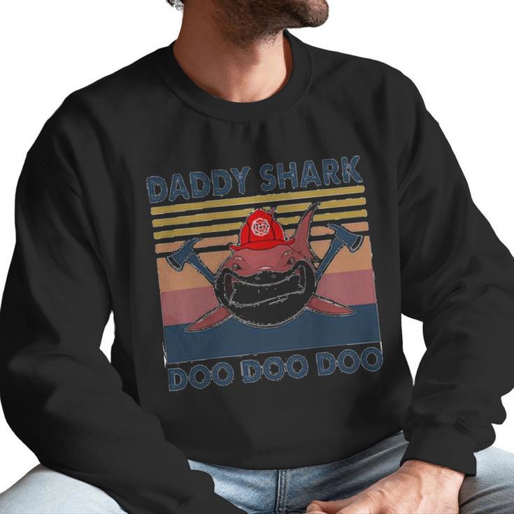 Firefighter Daddy Shark Doo Doo Doo Men Sweatshirt