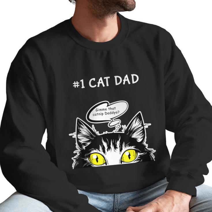 Mens Funny Cat Fathers Day Catnip Crack Cat Weed Best Cat Dad Men Sweatshirt