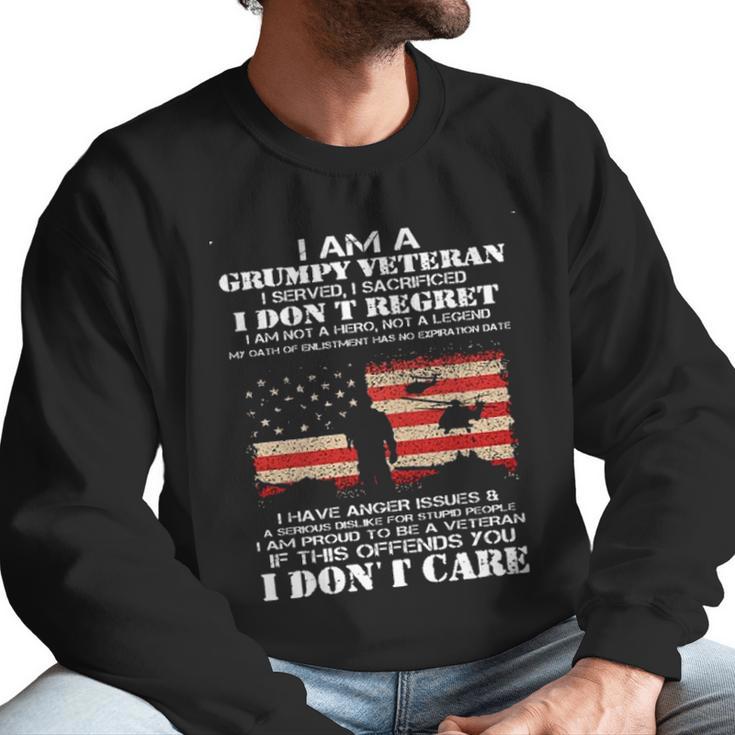 I Am A Grumpy Veteran I Dont Care 2022 New Gift Men Sweatshirt