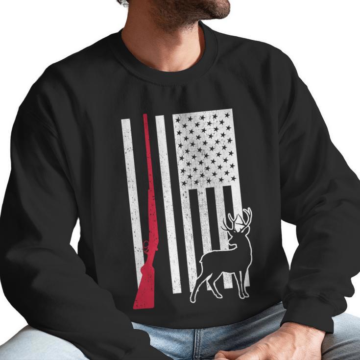 Hunting Deer Rifle Flag Men Sweatshirt