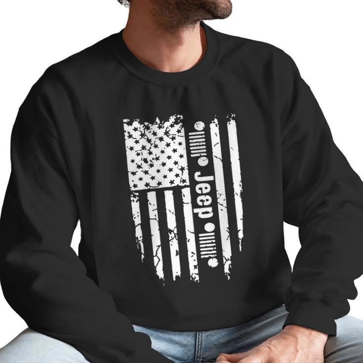 Jeep American Flag Men Sweatshirt