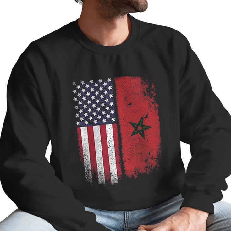 Moorish American Flag Morocco Usa Moroccan Star Men Sweatshirt