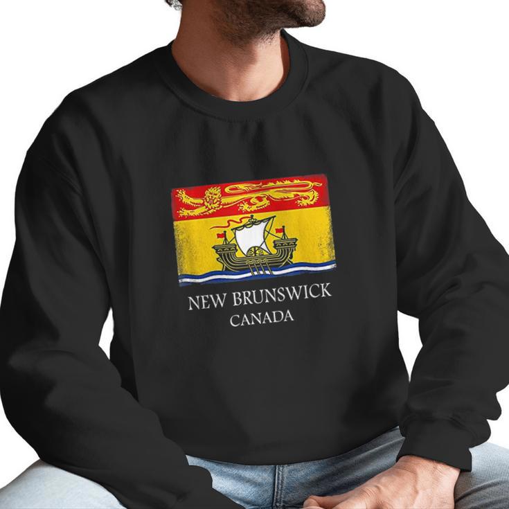 New Brunswick  Canada Province Flag Men Sweatshirt