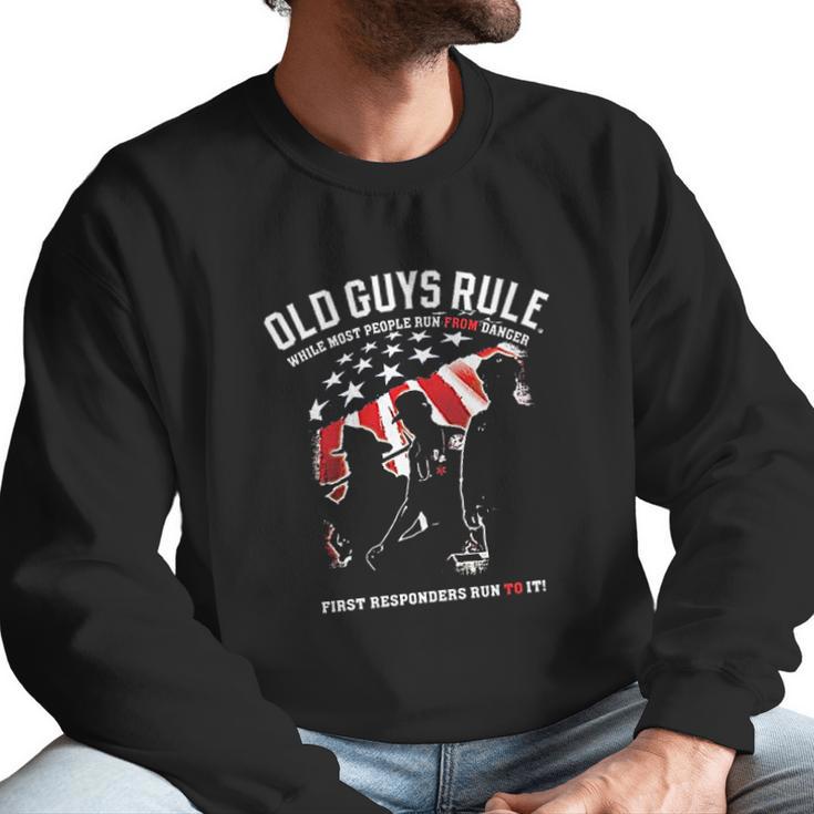 Old Guys Rule For Men   First Responder Men Sweatshirt