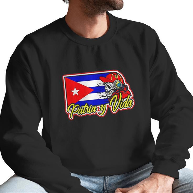 Patria Y Vida Cuba Flag Men Sweatshirt